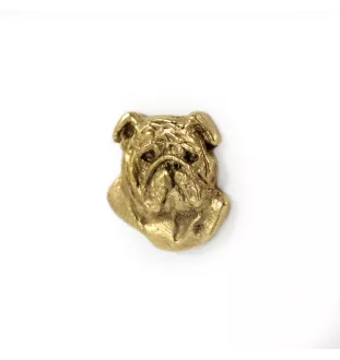 Bulldog, English Bulldog, British Bulldog II - Dog brooch in decorative box, elegant gold-plated pin, Art-Dog brand jacket pin