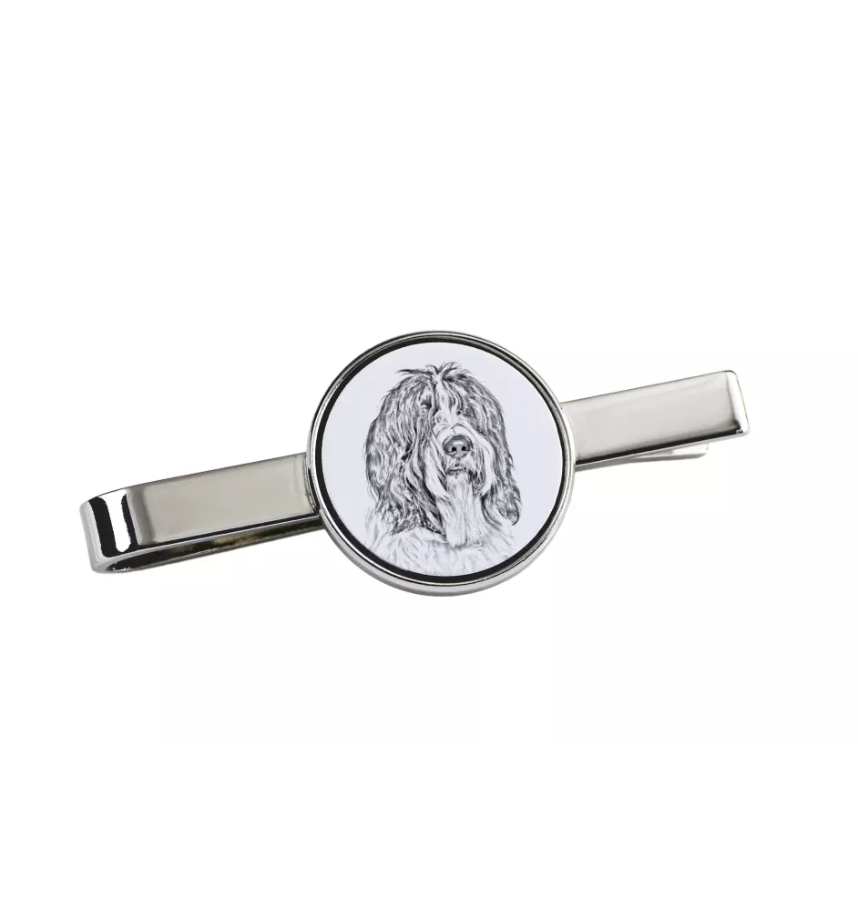 Schapendoes, Dutch Sheepdog, Nederlandse Schapendoes - tie clip with a dog, personalized tie clip, a unique gift for a man from the Art-Dog brand