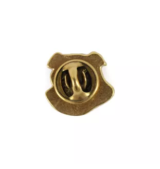 Bulldog, English Bulldog, British Bulldog II - gold-plated pin brooch, elegant dog ornament, unique pin by Art-Dog brand