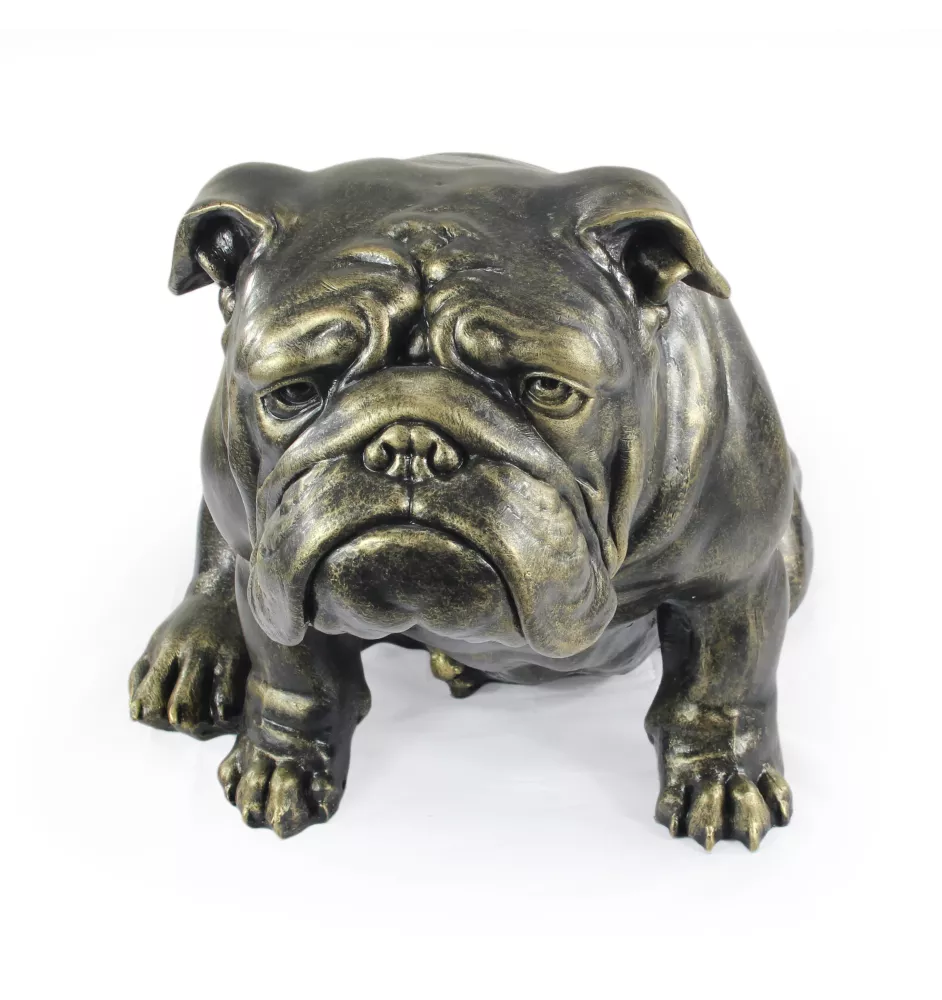 Bulldog, Bulldog anglais - Statue de chien à l'échelle 1:1, statue pour le jardin par Art-Dog