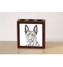 Holländischer Schäferhund, Hollandse Herdershond - Stifthalter mit Hund, Schreibtischorganizer mit Aufdruck, personalisierte Schreibtischdekoration der Marke Art-Dog