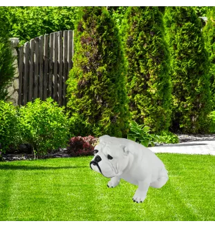 Bulldog, Englische Bulldogge II - Lebensgroße Hundestatue, Figur im Maßstab 1:1, Statue für den Garten von Art-Dog