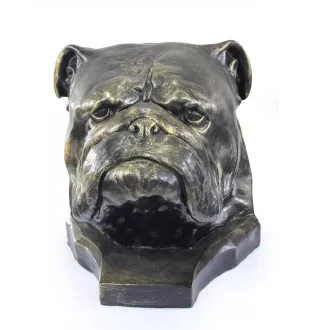 Bulldog, Bulldog anglais I - buste de chien, grande tête de chien pour le jardin, décoration de salon unique par la marque Art-Dog