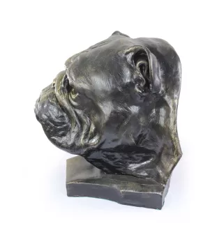 Bulldog, Bulldog anglais I - buste de chien, grande tête de chien pour le jardin, décoration de salon unique par la marque Art-Dog