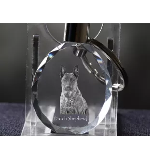 Dutch Shepherd Dog, Dutch Herder - pendant with a photo of a dog, crystal key ring in a gift box, a unique gift by Art-Dog