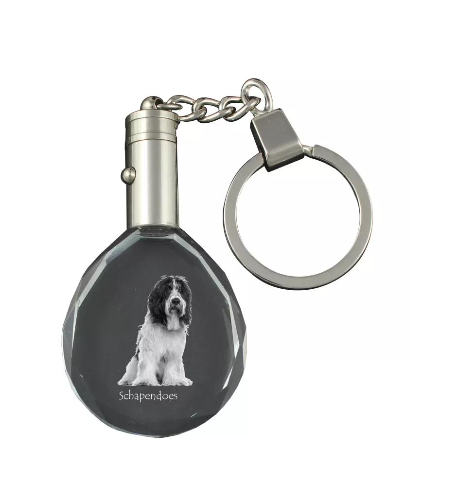 Schapendoes, Schapendoes néerlandais - pendentif avec une photo de chien, porte-clés en cristal dans une boîte cadeau, un cadeau unique par Art-Dog