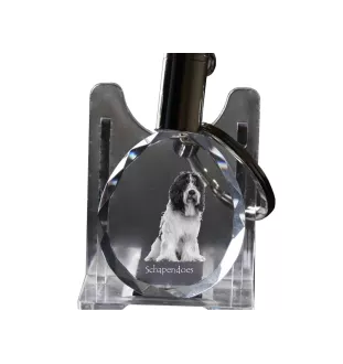 Schapendoes, Schapendoes néerlandais - pendentif avec une photo de chien, porte-clés en cristal dans une boîte cadeau, un cadeau unique par Art-Dog