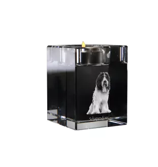 Schapendoes, Dutch Sheepdog, Nederlandse Schapendoes - Candle holder with dog photo, crystal tealight holder, personalised gift by Art-Dog brand