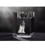Schapendoes, Dutch Sheepdog, Nederlandse Schapendoes - Candle holder with dog photo, crystal tealight holder, personalised gift by Art-Dog brand