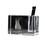 Berger hollandais - Porte-stylos, organiseur en cristal avec photo de chien, décoration de bureau unique par la marque Art-Dog