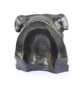 Bulldog, Bulldog anglais I - urne pour cendres de chien, buste de chien, grande tête de chien pour le jardin par Art-Dog