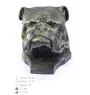 Bulldog, Englische Bulldogge I - Urne für Hundeasche, Hundebüste, großer Hundekopf für den Garten von Art-Dog