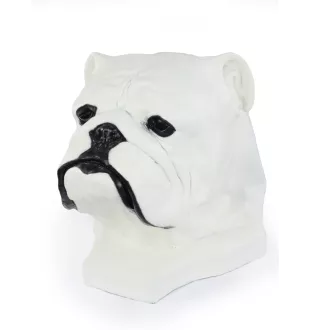 Bulldog, Bulldog anglais II - urne pour cendres de chien, buste de chien, grande tête de chien pour le jardin par Art-Dog