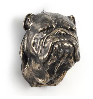 Bulldog, English Bulldog, British Bulldog I - Dog statue, hanging bust, unique decoration for dog lover by Art-Dog brand