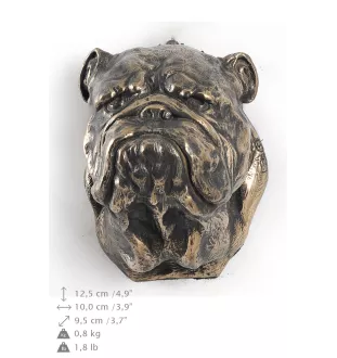 Bulldog, English Bulldog, British Bulldog I - Dog statue, hanging bust, unique decoration for dog lover by Art-Dog brand