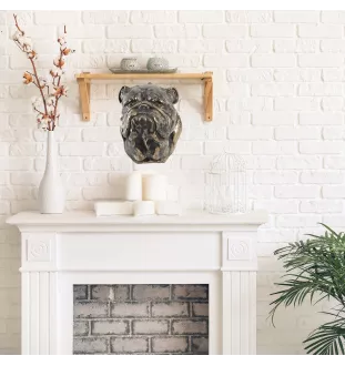 Bulldog, English Bulldog, British Bulldog I - Dog statue, hanging bust, unique decoration for dog lover by Art-Dog brand