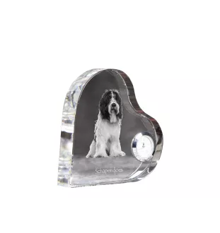 Schapendoes, Schapendoes néerlandais - horloge en cristal avec une photo de chien, horloge de table en forme de cœur, horloge debout personnalisée de la marque Art-Dog