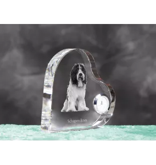 Schapendoes zegar w kształcie serca z psem Art-Dog