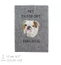 Bulldog - Porte passeport pour chien, porte document, cadeau pour le voyageur de la marque Art-Dog