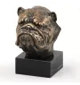 Bulldog, English Bulldog, British Bulldog - Dog statue, bust on stone base, sculpture, trophy for dog show by Art-Dog brand