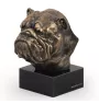 Bulldog, English Bulldog, British Bulldog - Dog statue, bust on stone base, sculpture, trophy for dog show by Art-Dog brand