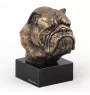 Bulldog, English Bulldog, British Bulldog - Dog statue, bust on stone base, sculpture, trophy for dog show by Art-Dog brand