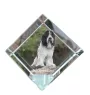 Schapendoes, Schapendoes néerlandais - un cube de cristal avec une photo, une photo de cheval dans le cristal, un presse-papiers cubique de la marque Art-Dog