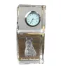 Dutch Shepherd Dog, Dutch Herder - crystal clock with a photo, a photo of a dog in crystal, personalized desk clock by Art-Dog brand