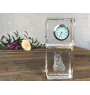 Dutch Shepherd Dog, Dutch Herder - crystal clock with a photo, a photo of a dog in crystal, personalized desk clock by Art-Dog brand