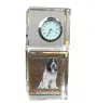 Schapendoes, Niederländischer Schapendoes - Kristalluhr mit Foto, Hundebild im Kristall, personalisierte Schreibtischuhr von Art-Dog.