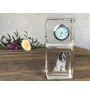 Schapendoes, Niederländischer Schapendoes - Kristalluhr mit Foto, Hundebild im Kristall, personalisierte Schreibtischuhr von Art-Dog.