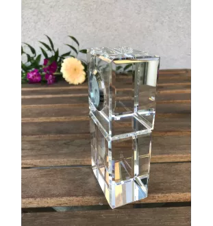 Schapendoes, Dutch Sheepdog, Nederlandse Schapendoes - crystal clock with a photo, a photo of a dog in crystal, personalized desk clock by Art-Dog brand