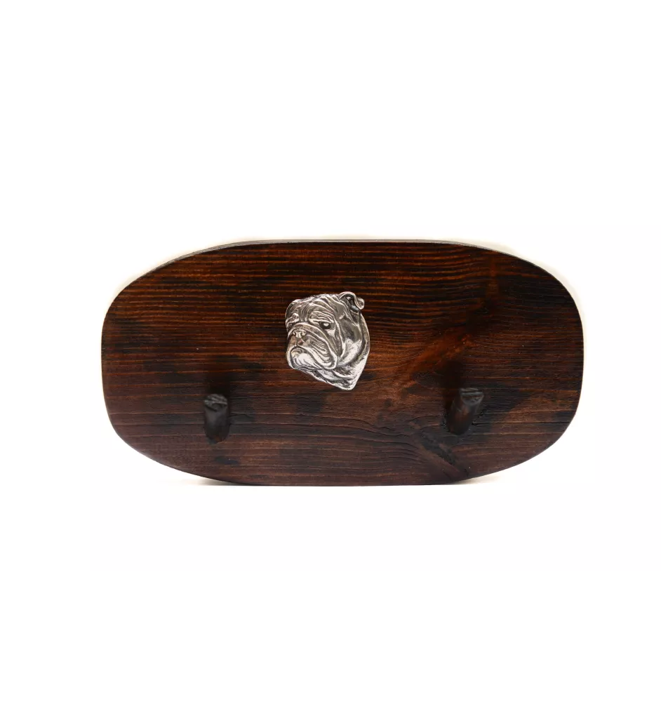 Bulldog, Englische Bulldogge III - Zubehörständer, Hundemarkenständer, Schlüsselhaken von Art-Dog