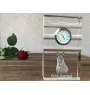 Berger hollandais - une horloge en verre avec une photo, une photo de chien dans un cristal, une horloge de bureau personnalisée de la marque Art-Dog