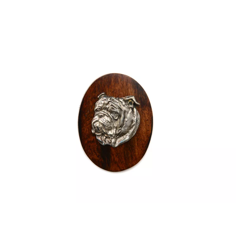 Bulldog, Englische Bulldogge I - Hundeausstellungsbrosche, Startnummernclip, Hundeanstecker von Art-Dog