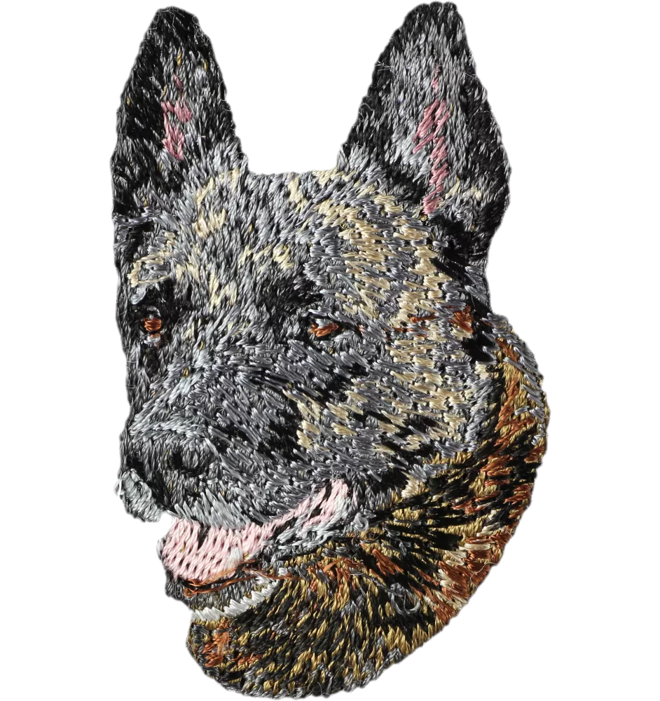 Berger hollandais - écusson en forme de chien, patch brodé, décoration unique pour sac à dos de la marque Art-Dog