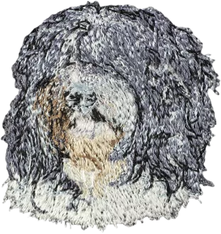 Schapendoes, Schapendoes néerlandais - écusson en forme de chien, patch brodé, décoration unique pour sac à dos de la marque Art-Dog