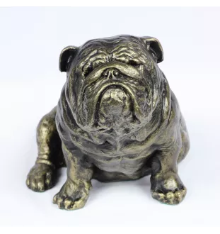 Bulldog, Englische Bulldogge I - Hundestatue, sitzender Hund für den Schreibtisch, Dekoration für das Wohnzimmer eines Hundeliebhabers von Art-Dog