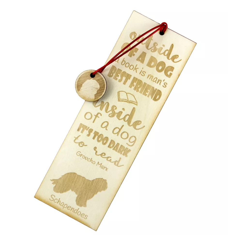 Schapendoes, Niederländischer Schapendoes - Lesezeichen mit Hund, personalisiertes Lesezeichen, Geschenk für Bücherwurm von der Marke Art-Dog