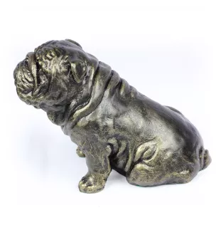 Bulldog, Englische Bulldogge I - Hundestatue, sitzender Hund für den Schreibtisch, Dekoration für das Wohnzimmer eines Hundeliebhabers von Art-Dog