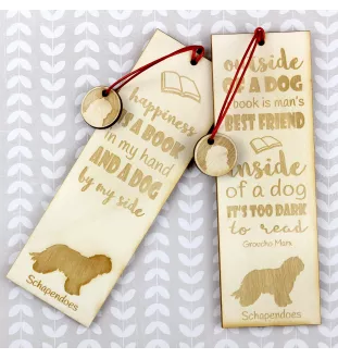 Schapendoes, Niederländischer Schapendoes - Lesezeichen mit Hund, personalisiertes Lesezeichen, Geschenk für Bücherwurm von der Marke Art-Dog