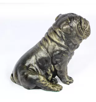 Bulldog, Englische Bulldogge I - Hundestatue, sitzender Hund für den Schreibtisch, Dekoration für das Wohnzimmer eines Hundeliebhabers von Art-Dog