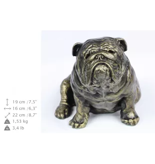 Bulldog, Englische Bulldogge I - Hundestatue, sitzender Hund für den Schreibtisch, Dekoration für das Wohnzimmer eines Hundeliebhabers von Art-Dog