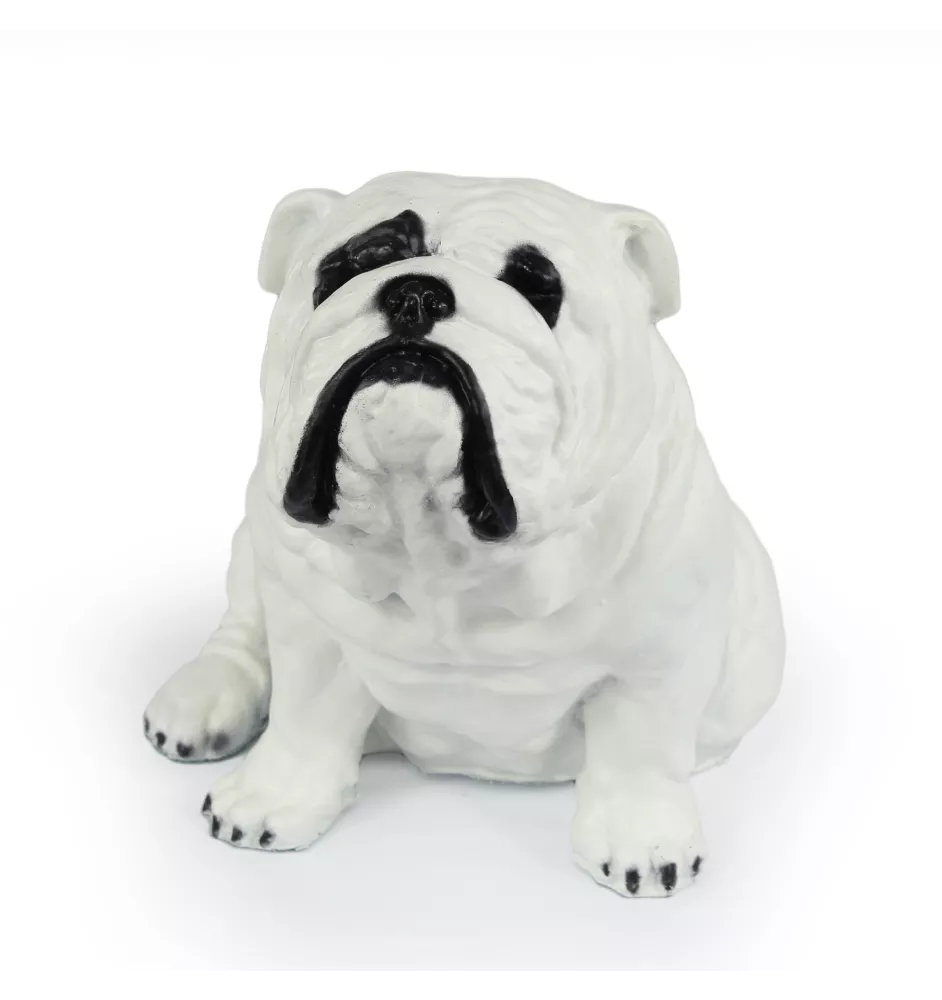 Bulldog, Englische Bulldogge II - Hundestatue, sitzender Hund für den Schreibtisch, Dekoration für das Wohnzimmer eines Hundeliebhabers von Art-Dog