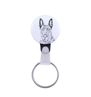 Holländischer Schäferhund, Hollandse Herdershond - Schlüsselanhänger mit dem Bild eines Hundes, Anhänger mit dem eigenen Grafikdesign der Marke Art-Dog