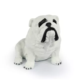 Bulldog, Bulldog anglais II - statue de chien, chien assis pour bureau, décoration pour le salon d'un amoureux des chiens par Art-Dog