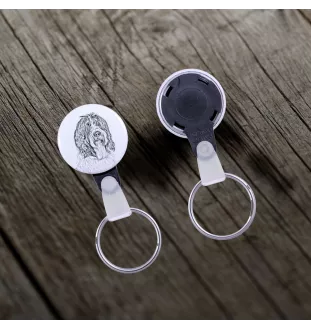 Schapendoes, Schapendoes néerlandais - porte-clés avec l'image d'un chien, pendentif avec la propre graphique de la marque Art-Dog