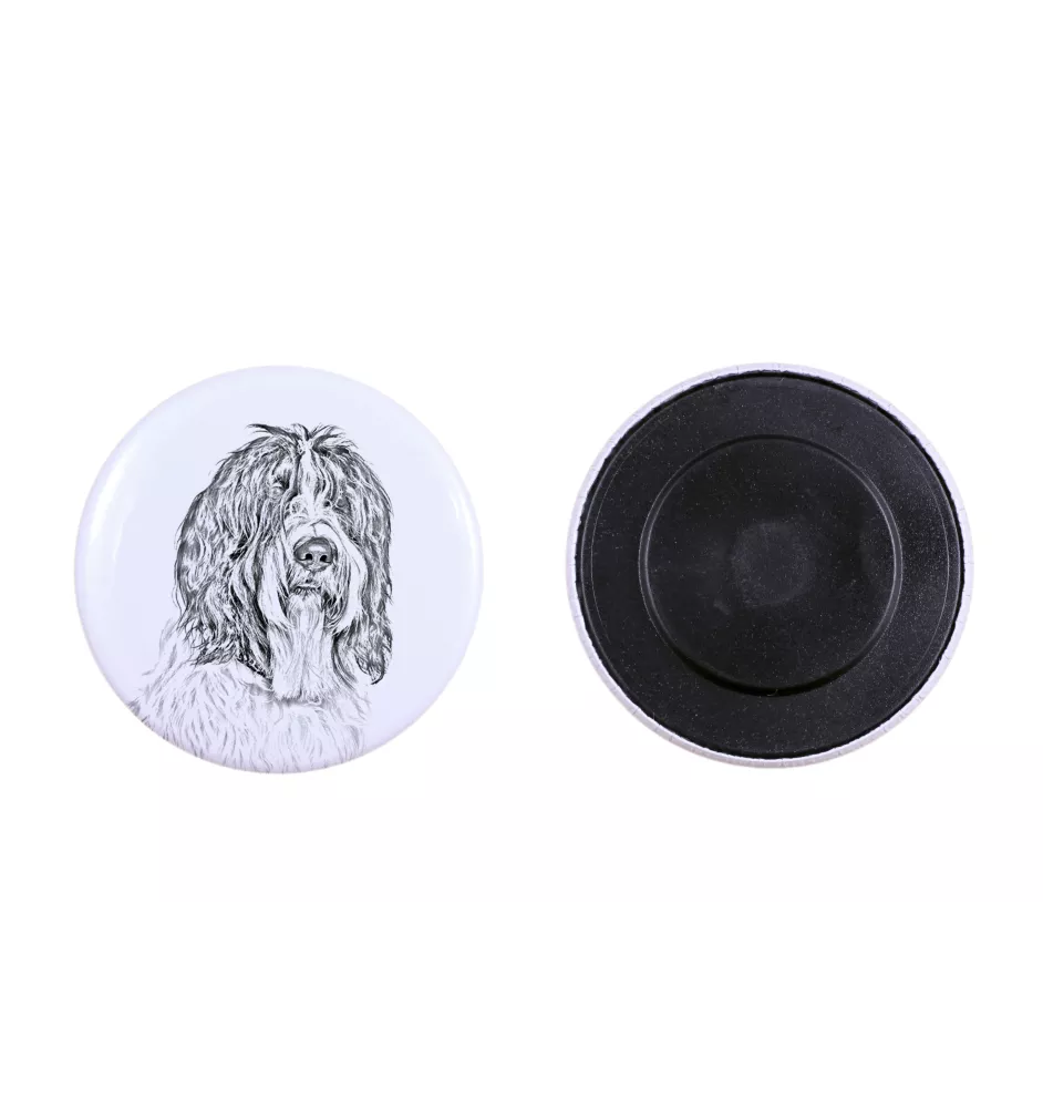 Schapendoes, Dutch Sheepdog, Nederlandse Schapendoes - magnet with a dog's pupil, exceptionally light, strong magnet, handmade product by the Art-Dog brand