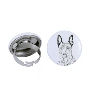 Dutch Shepherd Dog, Dutch Herder - women's jewelry with a dog portrait, handmade product, possibility to add your own photo, Art-Dog brand