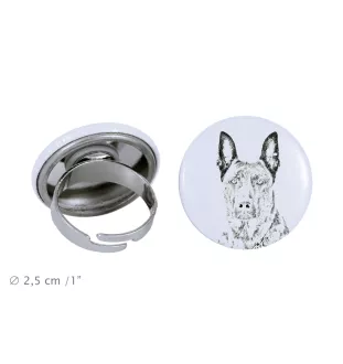 Holländischer Schäferhund, Hollandse Herdershond - Damen Schmuck mit dem Bild eines Hundes, handgefertigtes Produkt, Möglichkeit, Ihr eigenes Foto hinzuzufügen, Marke Art-Dog